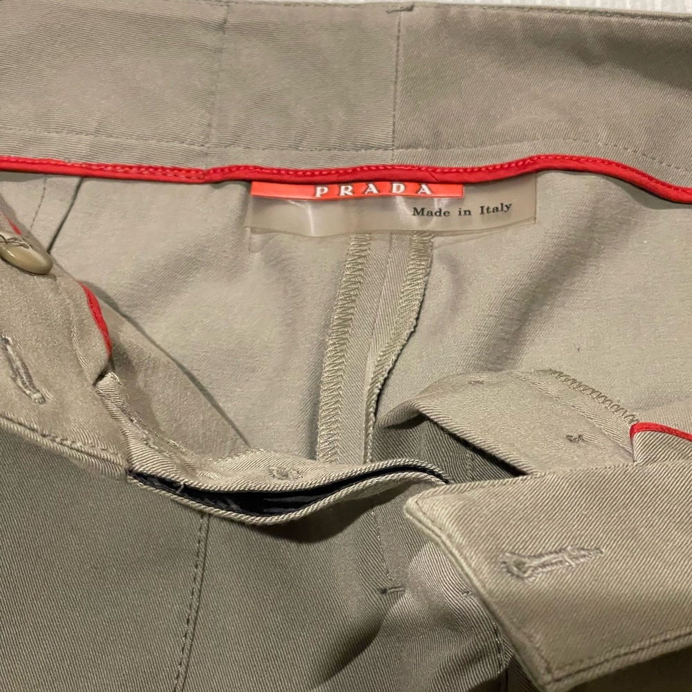 Prada size 42 made in Italy medium thick cotton pants